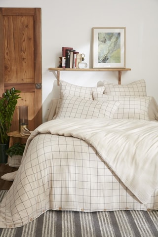 Copripiumino double face Gaïa Match - Bianco