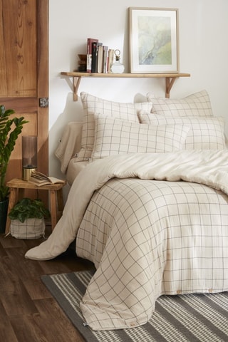 Copripiumino double face Gaïa Match - Bianco