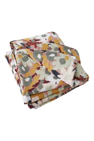 Trapunta Léane - Rosa e grigio - 90 x 200 cm