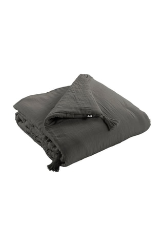 Trapunta 125 g/m² in garza di cotone Gaïa - Granito