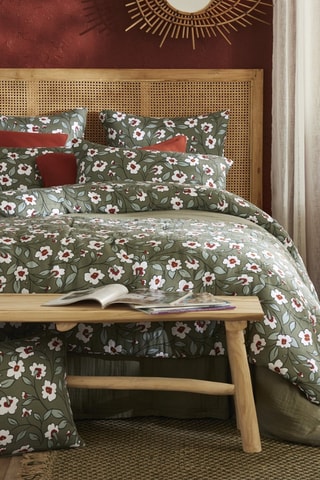 Copriletto Flora  - Verde scuro