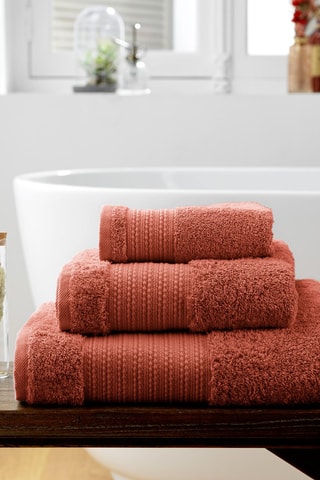 Telo doccia in cotone Garance - Terracotta - 70 x 130 cm