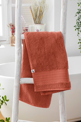 Asciugamano in cotone Garance - Terracotta - 50 x 90 cm