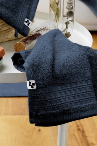 Asciugamano ospite in cotone Garance - Notte - 30 x 50 cm