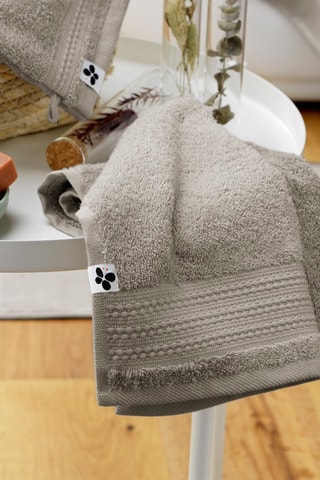 Asciugamano ospite in cotone Garance - Argilla - 30 x 50 cm