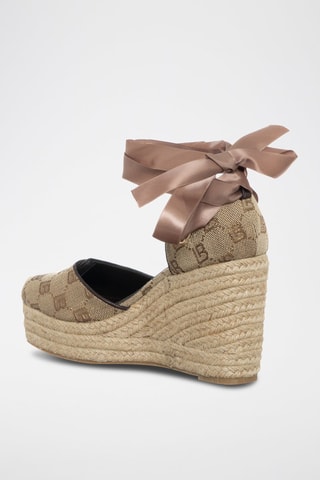 Alpargatas de cuña - Topo y marrón