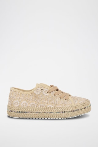 Tenis con plataforma - Beige