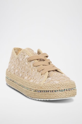 Tenis con plataforma - Beige