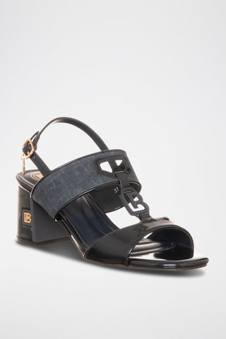 Sandalias de tacón - Azul marino - Laura Biagiotti