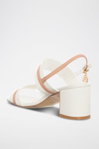 Sandalias de tacón - Blanco y beige