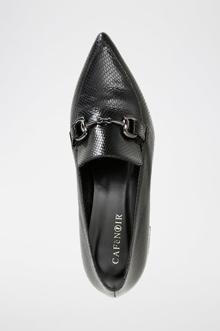 Mocasines de piel - 
Negro