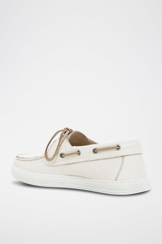 Mocasines de piel - 
Blanco