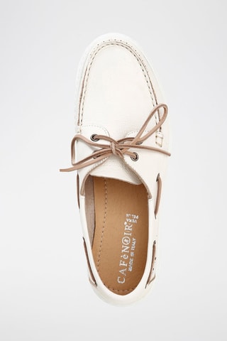 Mocasines de piel - 
Blanco