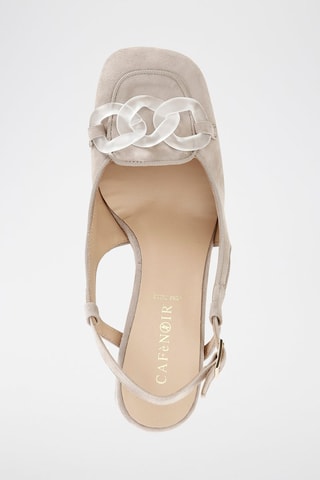 Zapatos de piel de tacón - 
Beige