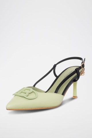 Zapatos de tacón - Verde agua y negro