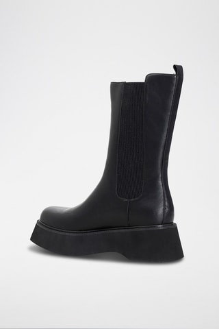 Botines Chelsea de piel - Negro