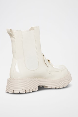 Botines Chelsea con brillo - Crudo