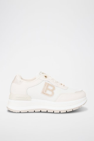 Zapatillas con plataforma - Beige