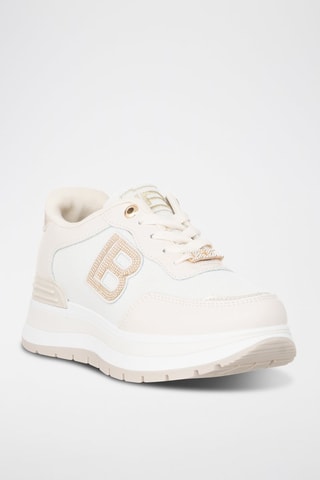 Zapatillas con plataforma - Beige