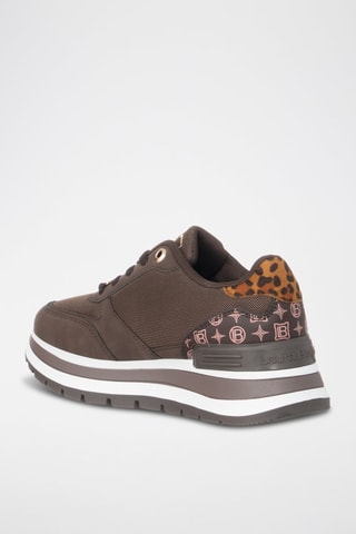 Zapatillas con plataforma - Marrón