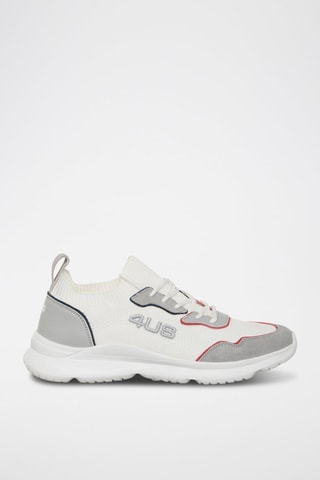 Zapatillas estilo calcetín - Blanco y gris