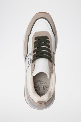 Zapatillas de piel - Blanco y topo - Cesare Paciotti 4Us