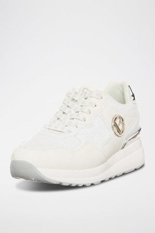 Zapatillas con plataforma - Crudo y blanco