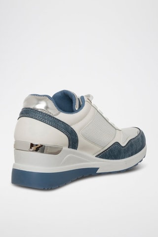 Zapatillas de cuña - Azul petróleo - Laura Biagiotti