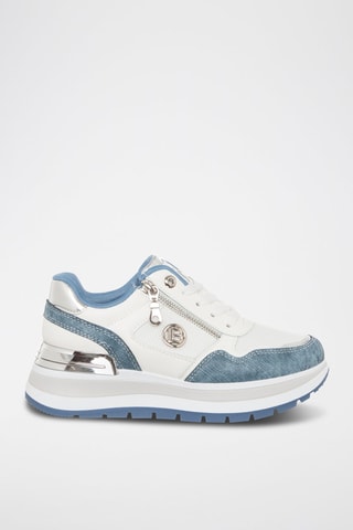 Zapatillas con plataforma - Azul petróleo - Laura Biagiotti