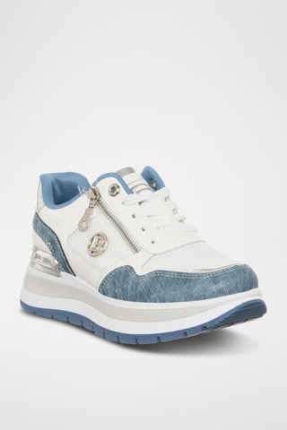 Zapatillas con plataforma - Azul petróleo - Laura Biagiotti