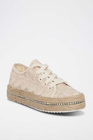 Zapatillas con plataforma - Beige claro