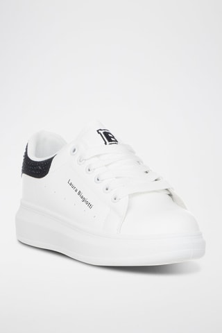 Zapatillas con plataforma - Blanco y negro - Laura Biagiotti