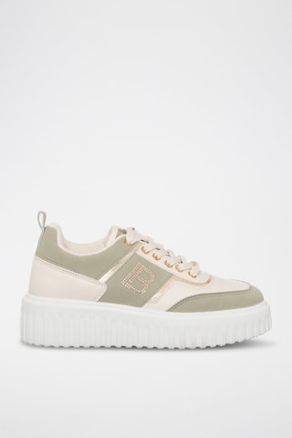 Zapatillas con plataforma - Verde y crudo - Laura Biagiotti