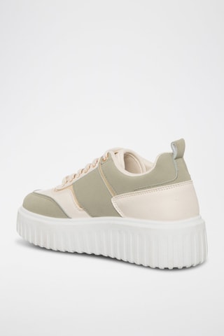 Zapatillas con plataforma - Verde y crudo - Laura Biagiotti