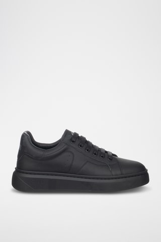 Zapatillas de piel - Negro