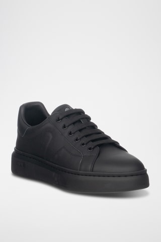 Zapatillas de piel - Negro