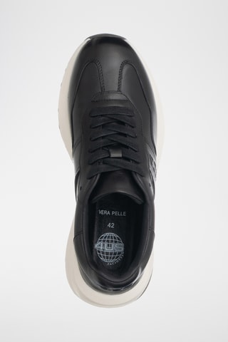 Zapatillas de piel - Negro