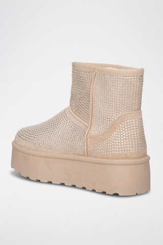 Botines con plataforma - Beige