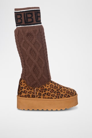 Botas con plataforma - Marrón