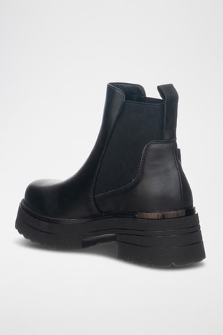 Botines Chelsea de piel - Negro