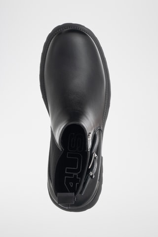 Botines Chelsea de piel - Negro