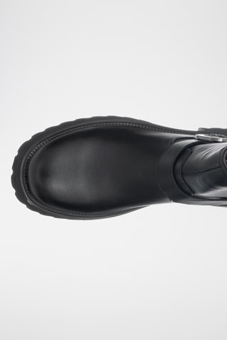 Botines de piel - Negro