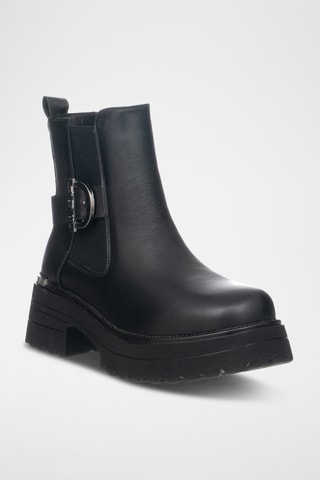 Botines Chelsea de piel - Negro