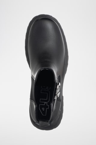 Botines Chelsea de piel - Negro