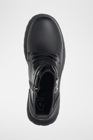 Botines de piel - Negro