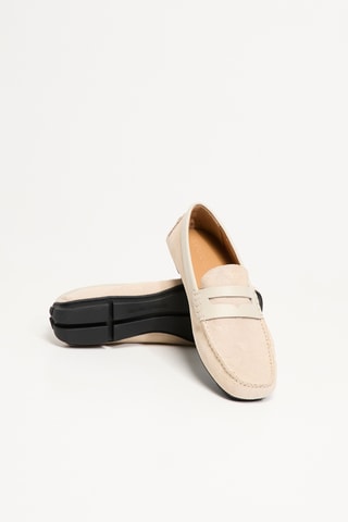 Mocassins en cuir - Beige clair - EA7