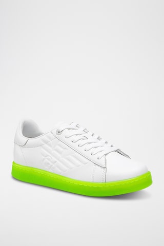 Baskets en croûte de cuir - Blanc - EA7