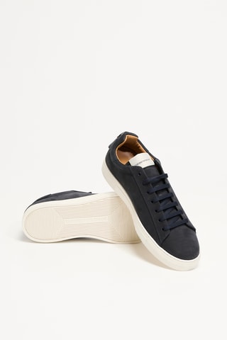 Baskets en cuir de veau - Bleu marine - EA7