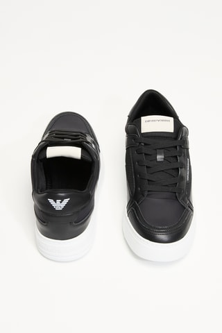 Baskets en cuir de veau - Noir - EA7