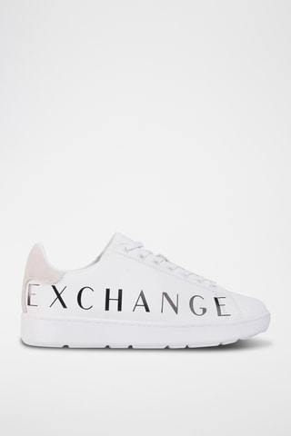 Baskets en cuir - Blanc et noir - Exchange